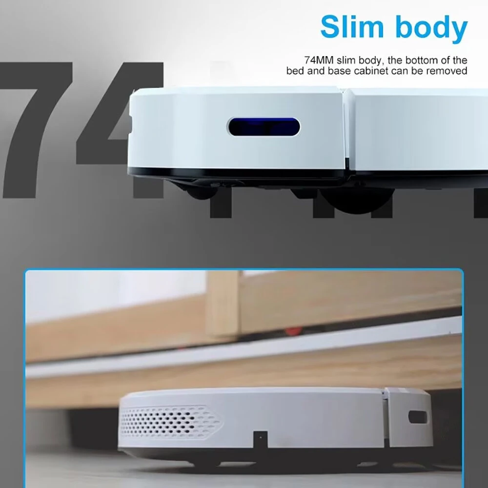 (image for) KONKA 3 In 1 1000pa Household Smart Sweeping And Mopping Vacuum Cleaner With 400ml Dustbin Capacity Automatic Charging for Home Office