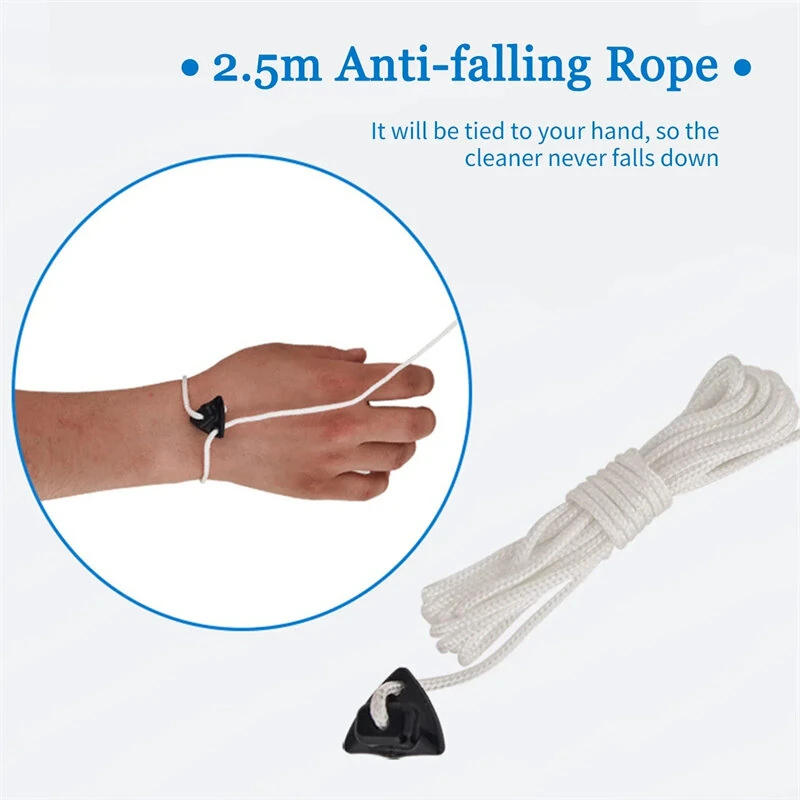 (image for) Magnetic Window Cleaner Brush Double-Sided Glass Cleaning Tool Strong Magnet Safety Rope Red Blue ABS PP 3-8mm Glass Thickness High-Rise Home Windows Car Mirrors